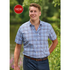 Champion Broadstairs Blue Short Sleeve Checked Shirt BROADSTAIRS 3112