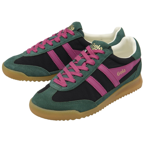 Gola Classics Women's Firefly Trainers Black/Pine/Fuchsia CLB577BN203