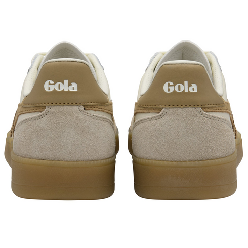 Gola Classics Women's Viper Leather Trainers Off White/Bone/Light Caramel/Gum CLB744AC203
