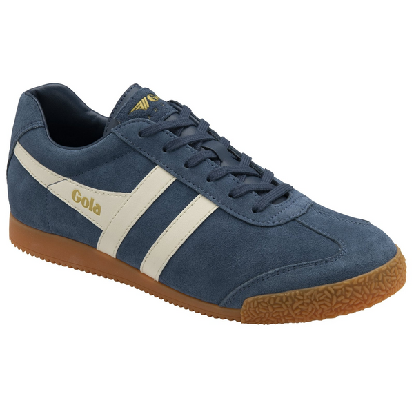 Gola Classics Men's Harrier Suede Trainers Baltic/White CMA192HW