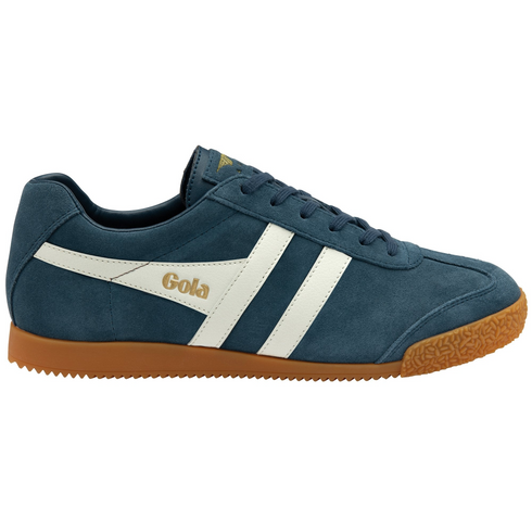 Gola Classics Men's Harrier Suede Trainers Baltic/White CMA192HW