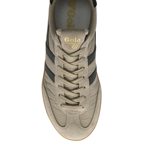 Gola Classics Men's Cyclone Nylon Trainers Bone/Dark Khaki/Black/Gum CMB871CN206