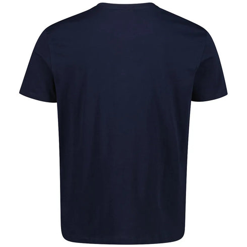 CMP Mens Navy Yellow Organic Cotton Tropical Print Beach T Shirt 30T9367