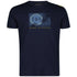 CMP Mens Navy Yellow Organic Cotton Tropical Print Beach T Shirt 30T9367
