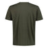 CMP Mens Oil Green Organic Cotton Tropical Print Beach T Shirt 30T9367
