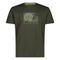 CMP Mens Oil Green Organic Cotton Tropical Print Beach T Shirt 30T9367