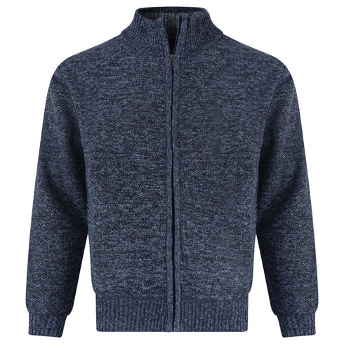 Charles Norton Men’s Full Zip Knitted Fleece Lined Cardigan CN-52-MJK