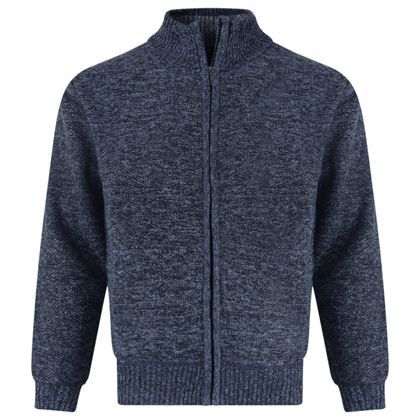 Charles Norton Men’s Full Zip Knitted Fleece Lined Cardigan CN-52-MJK