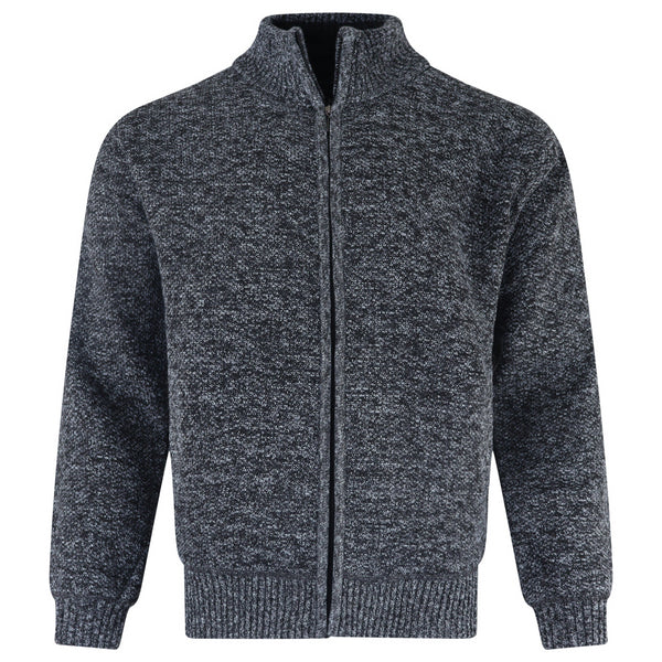 Charles Norton Men’s Full Zip Knitted Fleece Lined Cardigan CN-52-MJK