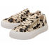 Lotus Womens Cow-Print Alexa Zip Detail Leather-Look Lace-Up Trainer ULS645ZX