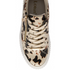 Lotus Womens Cow-Print Alexa Zip Detail Leather-Look Lace-Up Trainer ULS645ZX