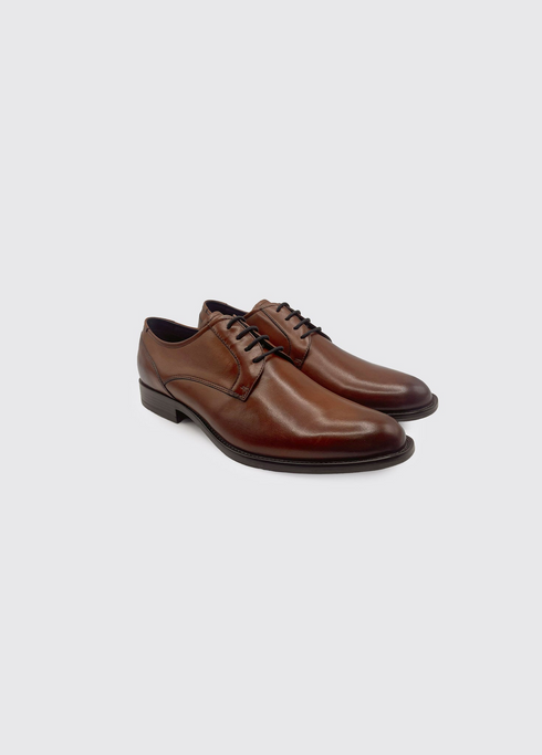 Dubarry Men's Whiskey Tan Darrel Leather Four-Eye Derby Shoes 489019