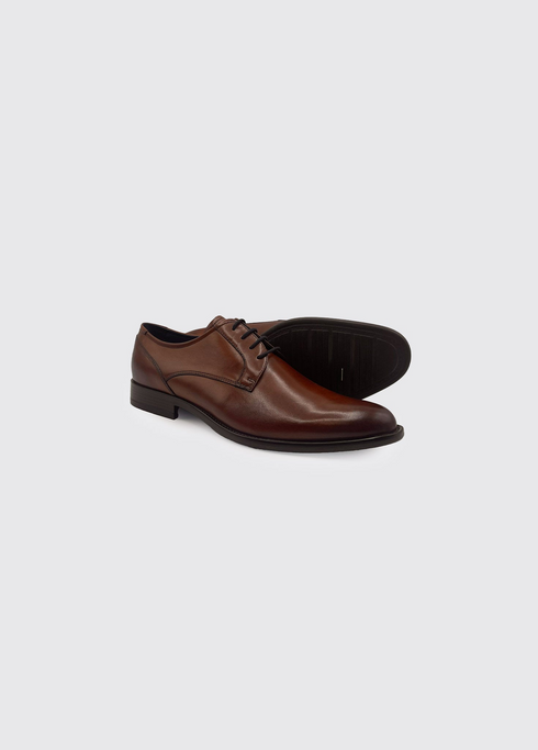 Dubarry Men's Whiskey Tan Darrel Leather Four-Eye Derby Shoes 489019