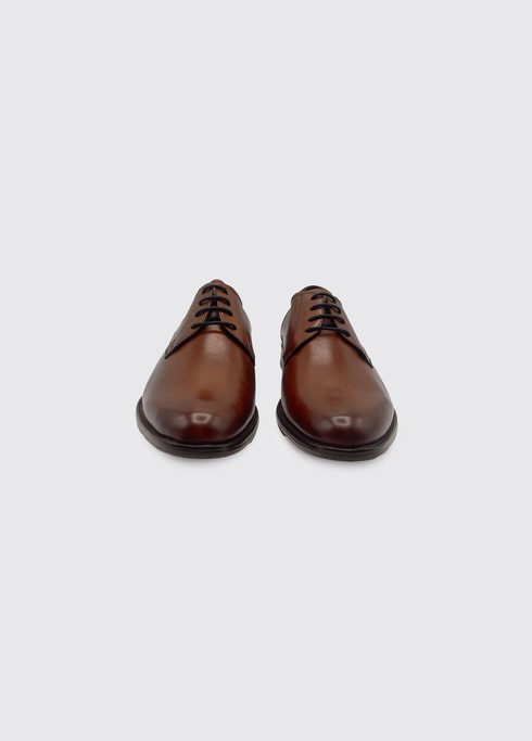 Dubarry Men's Whiskey Tan Darrel Leather Four-Eye Derby Shoes 489019