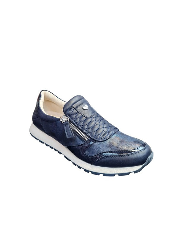 Susst Navy Dizzy Ladies Lightweight Trainer with Side Zip