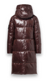 District Donut Long Glossy Quilted Coat