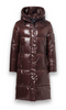 District Donut Long Glossy Quilted Coat