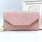 Womens Square Front Suede Elegant Clutch Bag with Long Chain HF005 21847