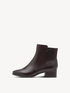Tamaris Wide Fit Leather Block Heel Ankle Boot in Espresso Brown 8-85300-45-301