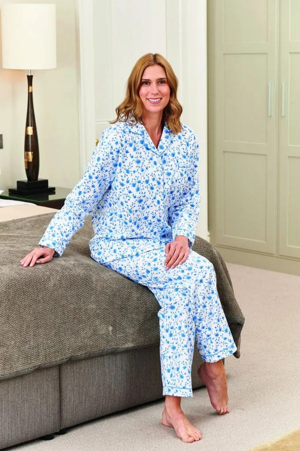 Champion Eleanor Ladies 100% Cotton Brushed Flannelette Winceyette Pyjama Set 150-1546