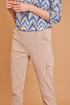 Emreco Soft Almond Combat Style Bengaline Stretch Trousers - 070900EW