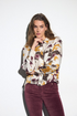 Bariloche Womens Printed Flowy Shirt ESEBLI226 - 55 Chocolate