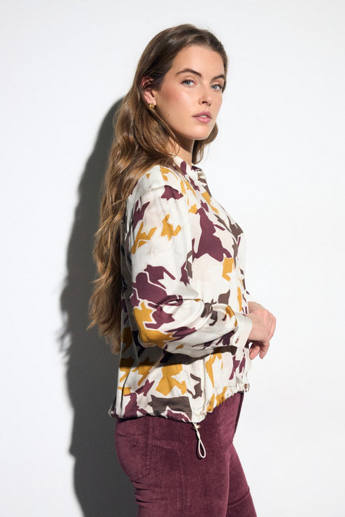Bariloche Womens Printed Flowy Shirt ESEBLI226 - 55 Chocolate
