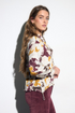 Bariloche Womens Printed Flowy Shirt ESEBLI226 - 55 Chocolate