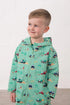 Lighthouse Boys Ethan Waterproof Hooded Jacket in Sea Green Tractor Ethan