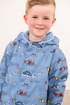 Lighthouse AW26 Blue Farm Print Waterproof Insulated Fleece-Lined Finlay Coat
