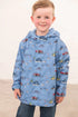 Lighthouse AW26 Blue Farm Print Waterproof Insulated Fleece-Lined Finlay Coat
