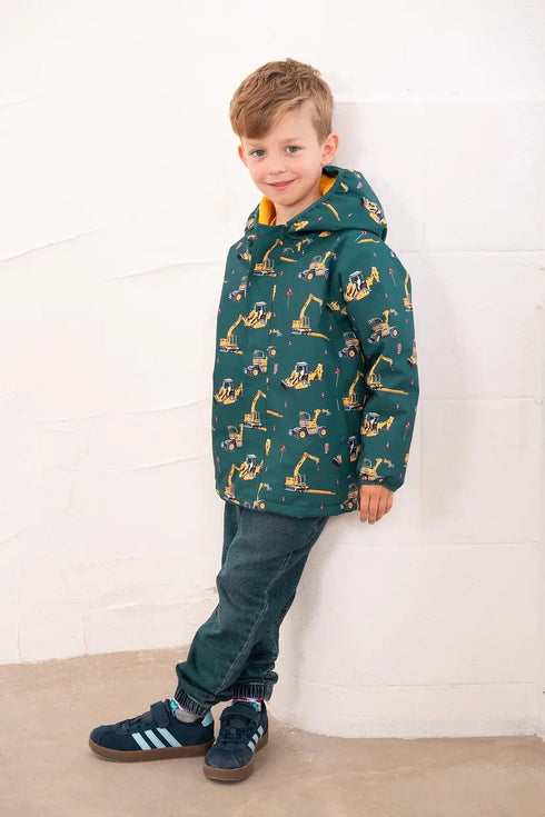 Lighthouse Kids AW26 JCB Print Waterproof Insulated Fleece-Lined Finlay Coat