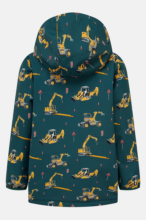 Lighthouse Kids AW26 JCB Print Waterproof Insulated Fleece-Lined Finlay Coat