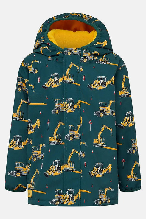 Lighthouse Kids AW26 JCB Print Waterproof Insulated Fleece-Lined Finlay Coat