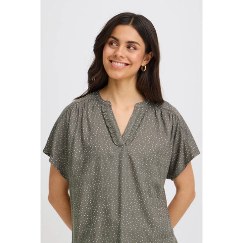 Fransa FRLAYA Blouse Smokey Olive Dotted Print 20617499