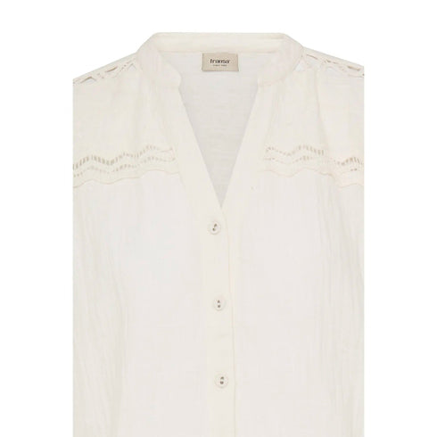 Fransa Womens Tilla Modern Elegance Shirt in White Whisper 20617791-110701