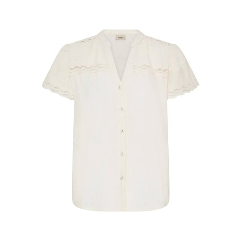 Fransa Womens Tilla Modern Elegance Shirt in White Whisper 20617791-110701