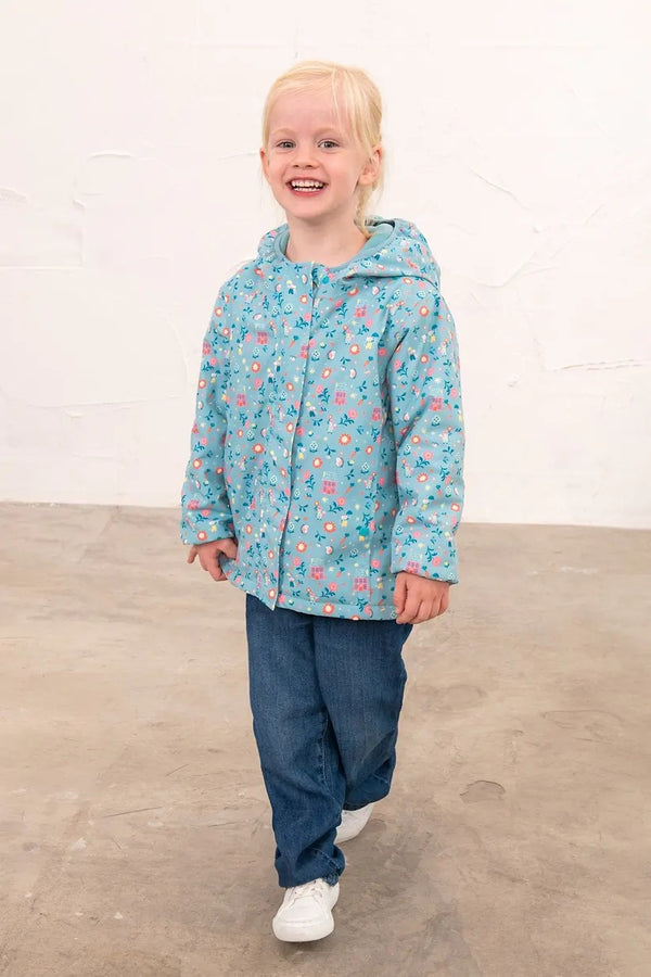 Lighthouse Freya AW26 Country Cottage Light Blue Floral Print Waterproof Coat