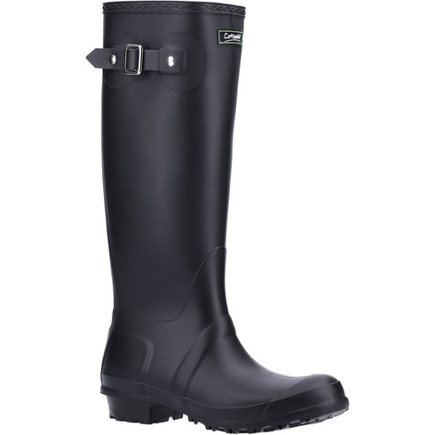 Cotswold Womens Sandringham Buckle-Up Waterproof Wellington Boots in Black