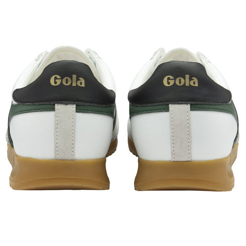 Gola Classics Men's Torpedo Leather White/Evergreen/Black Trainers CMB622IN