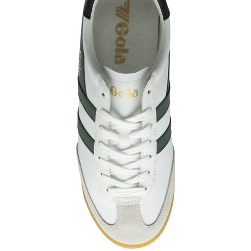 Gola Classics Men's Torpedo Leather White/Evergreen/Black Trainers CMB622IN