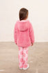 Lighthouse Kids Pink Hooded Gracie Fleece with Floral Jersey Lining