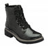 Lotus Grey Patent Jojo Ankle Boots - Chunky Lace-Up Style ULB350GP00