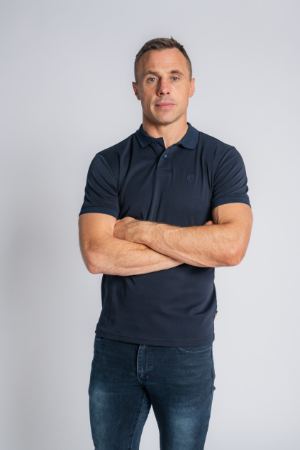 XV Kings by Tommy Bowe Guyra Ghosts Classic Navy Short Sleeve Cotton Polo Shirt