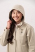 Lighthouse Hallie Clay Knee-Length Cotton-Rich Waterproof Coat
