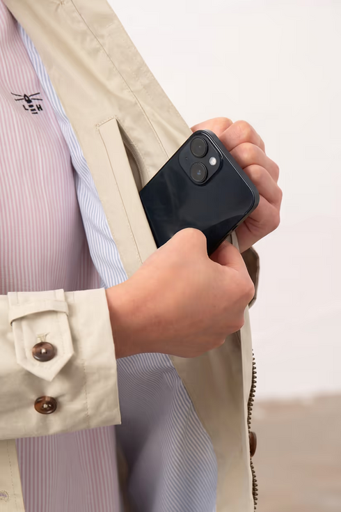 Lighthouse Hallie Clay Knee-Length Cotton-Rich Waterproof Coat