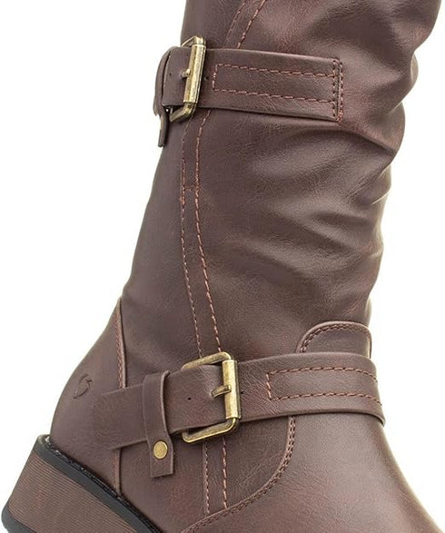 Heavenly Feet Hannah4 Wedge Zip Boot - Comfortable Mid-Calf Wedge Boot