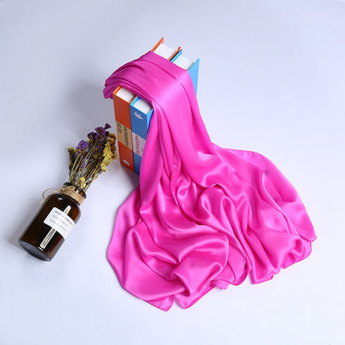 Dr Bear Plain Long Silk Wrap AA001B