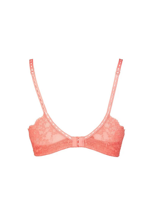 After Eden Molly Padded Recycled Lace Underwire Bra Silken Coral 10.05.7012-047