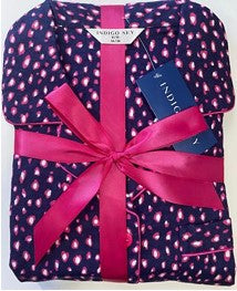 Indigo Sky Bright Animal Wincey Pyjama IN45755